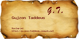 Gujzon Taddeus névjegykártya